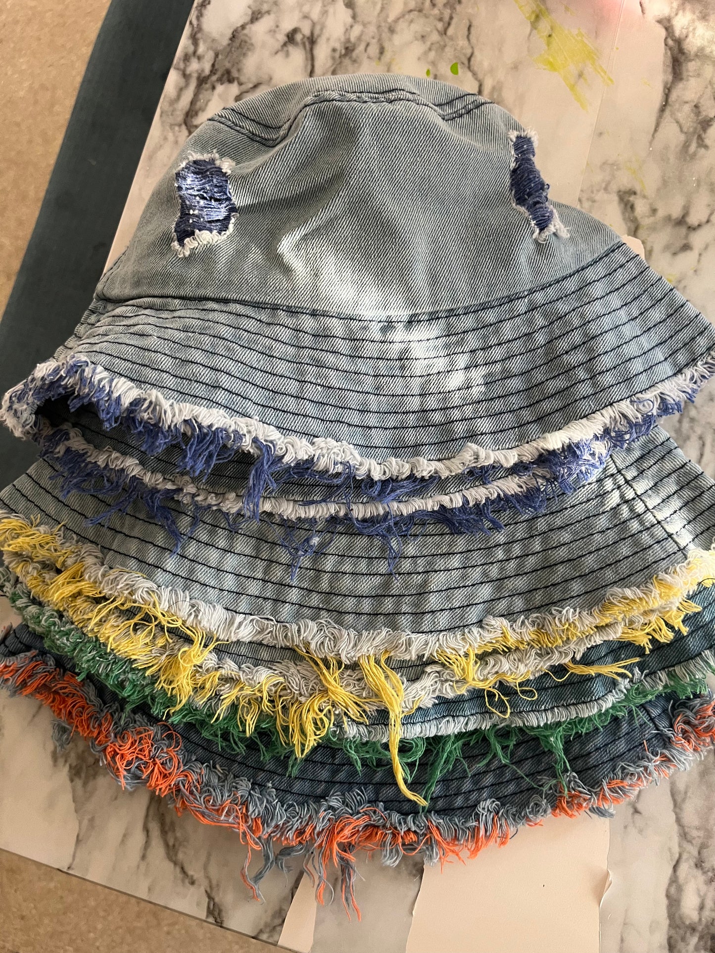 Denim bucket hat