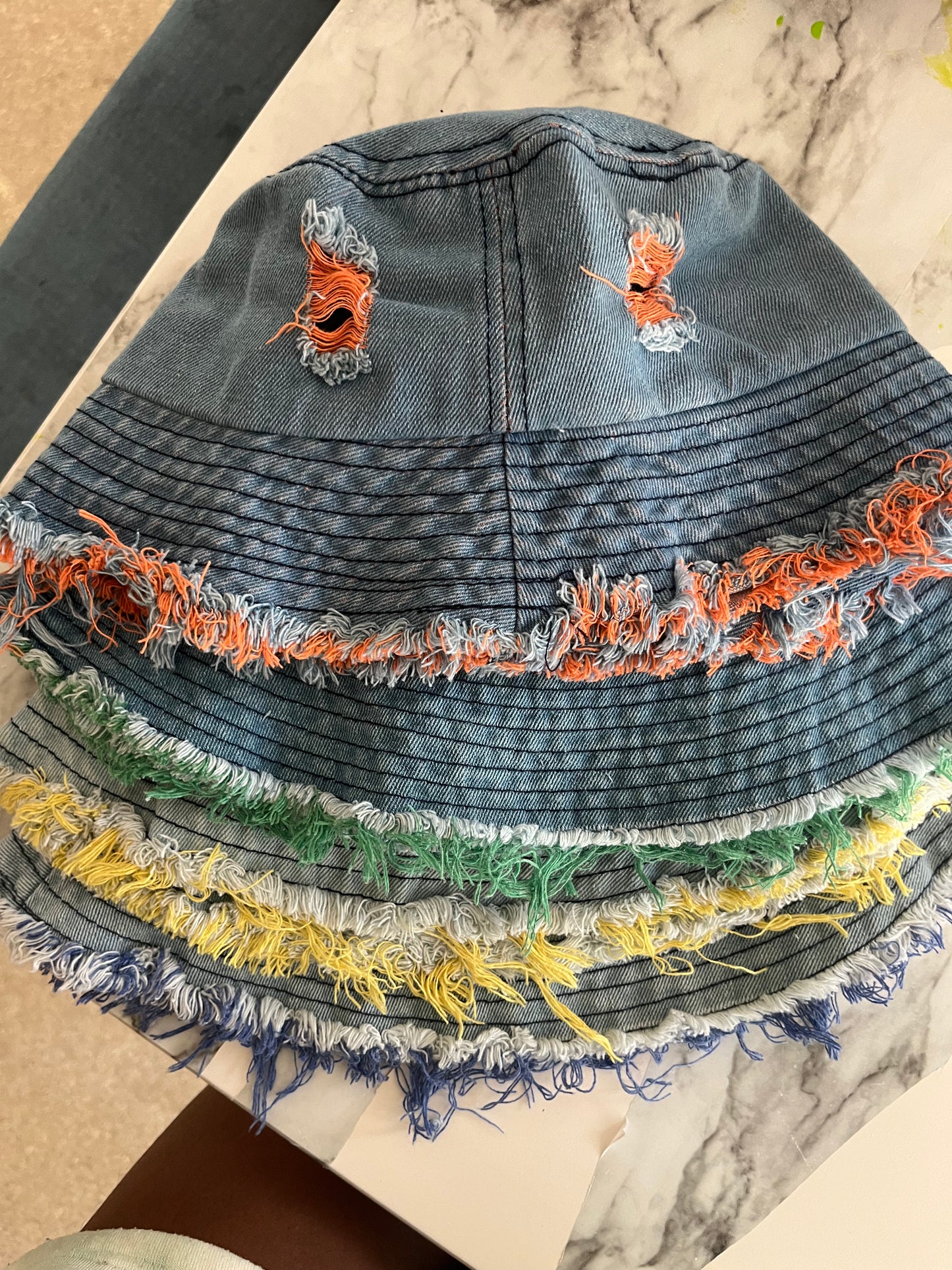 Denim bucket hat